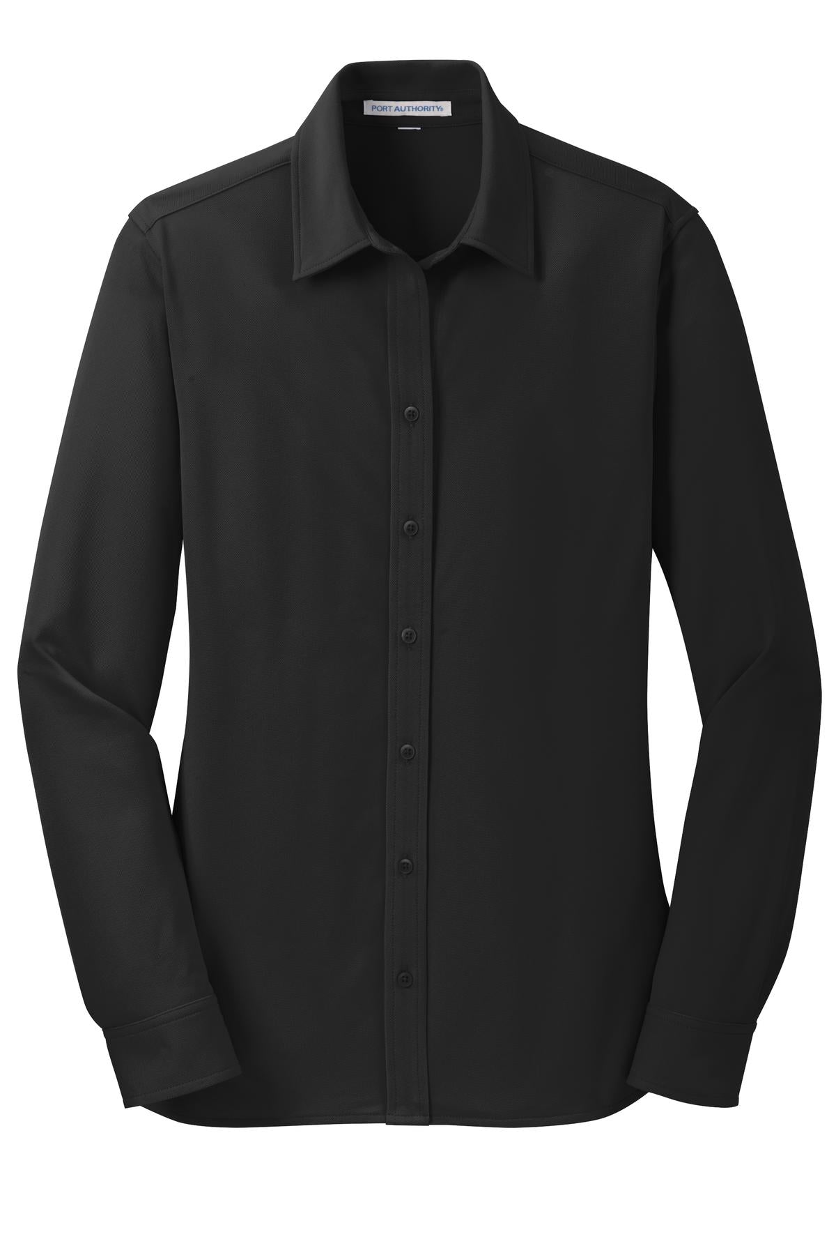 Port Authority Women's Dimension Knit Dress Shirt - Black