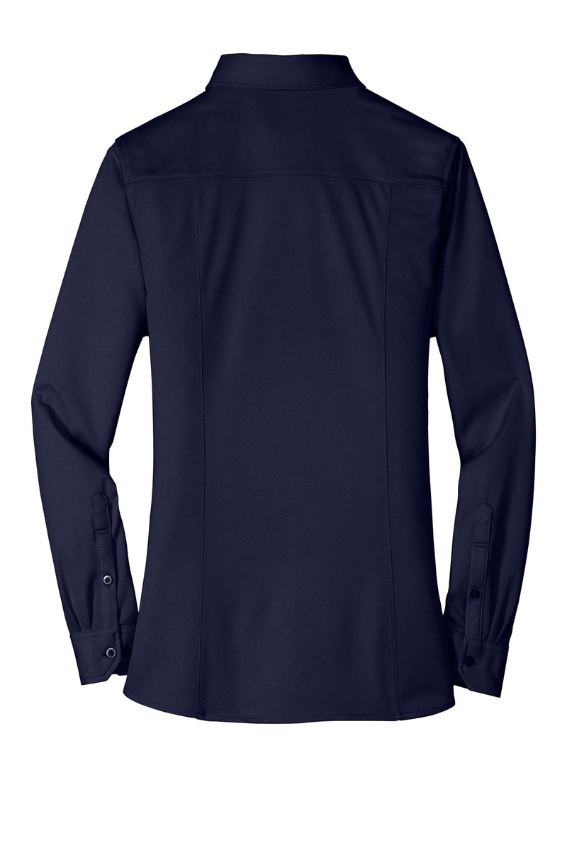 Port Authority Women's Dimension Knit Dress Shirt - Dark Navy