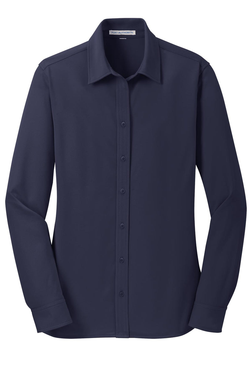 Port Authority Women's Dimension Knit Dress Shirt - Dark Navy
