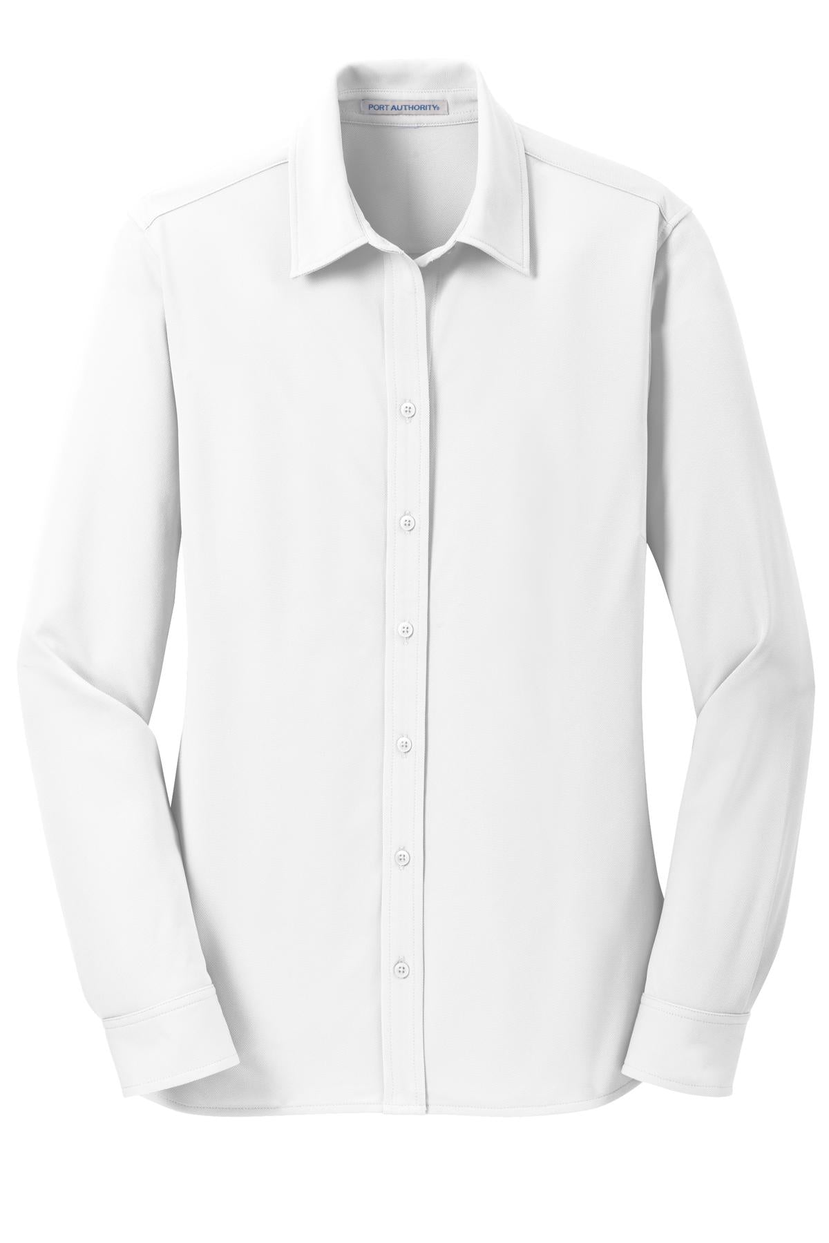 Port Authority Women's Dimension Knit Dress Shirt - White