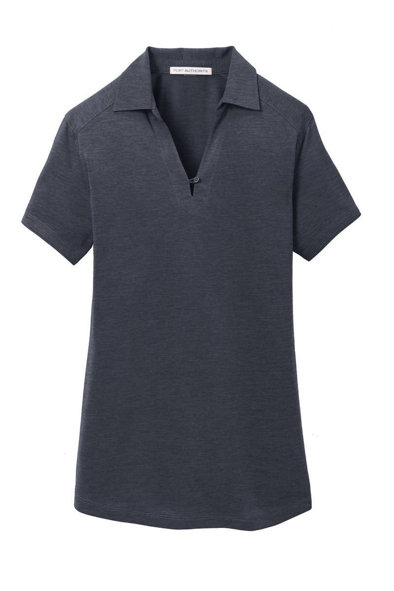 Port Authority Women's Digi Heather Performance Polo - Dark Grey
