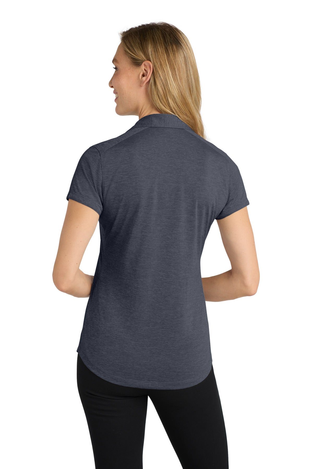 Port Authority Women's Digi Heather Performance Polo - Dark Grey