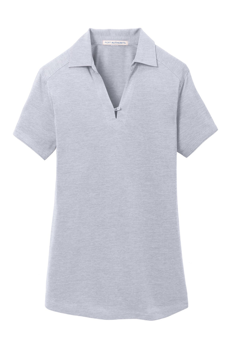 Port Authority Women's Digi Heather Performance Polo - Light Grey