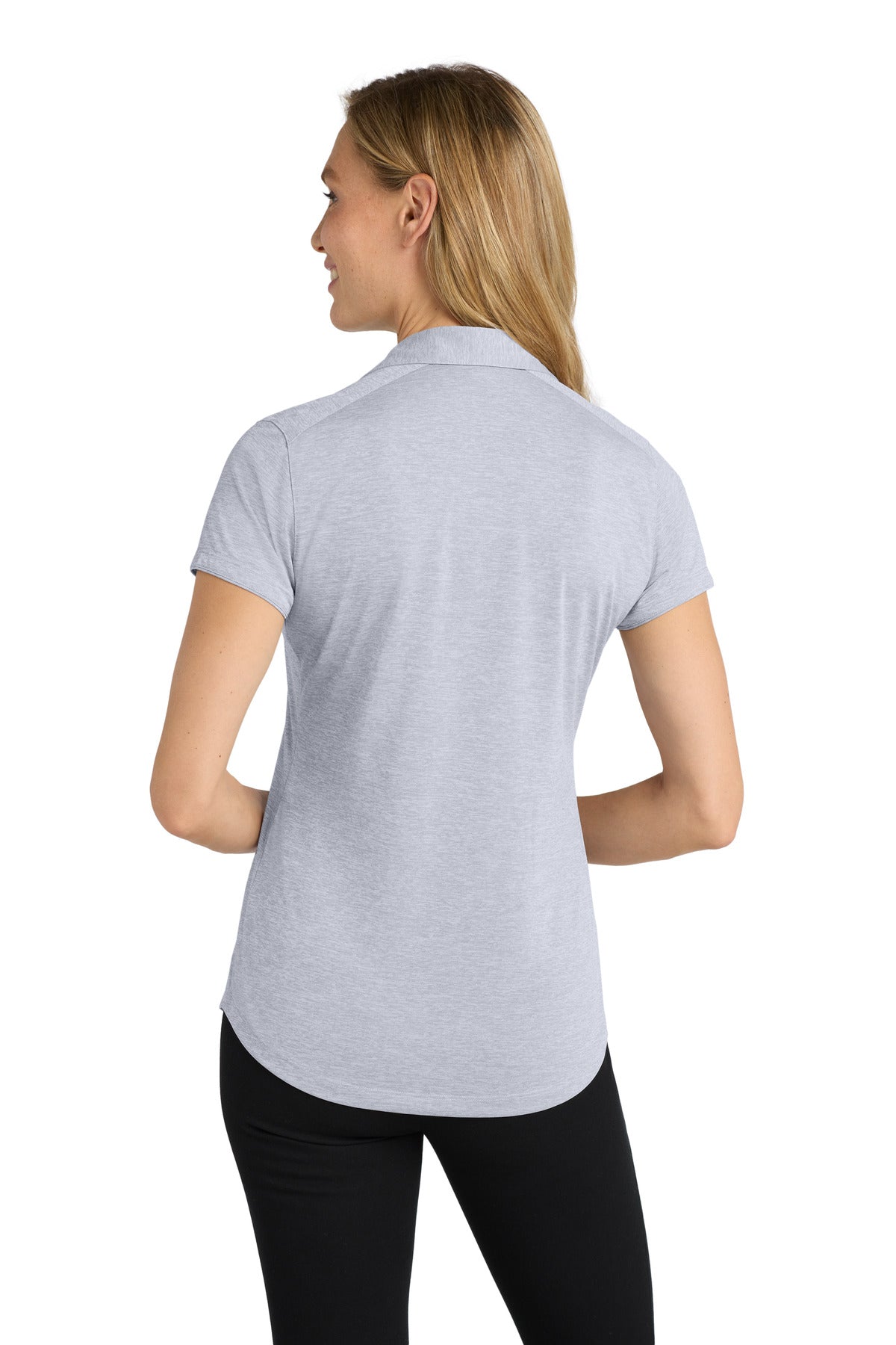 Port Authority Women's Digi Heather Performance Polo - Light Grey