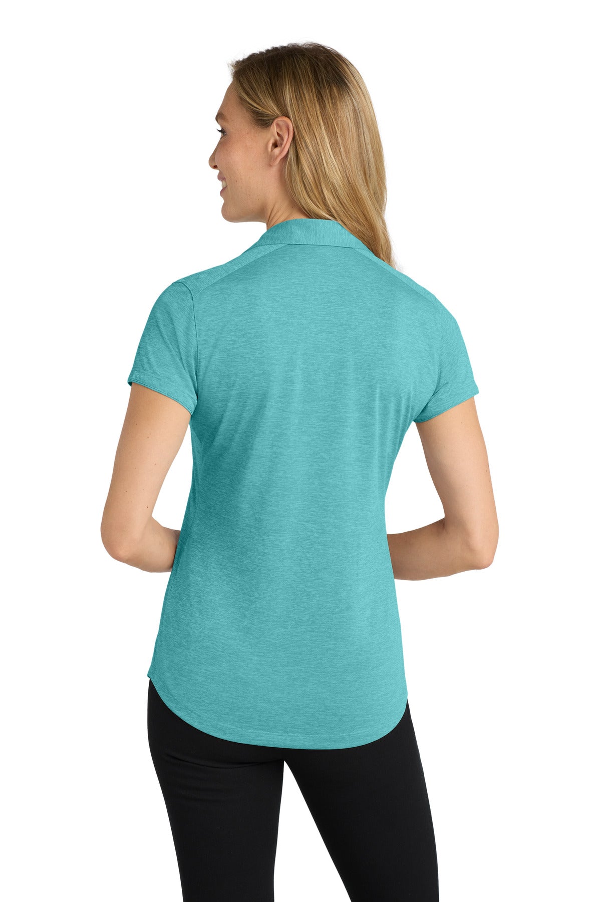 Port Authority Women's Digi Heather Performance Polo - Maui Blue