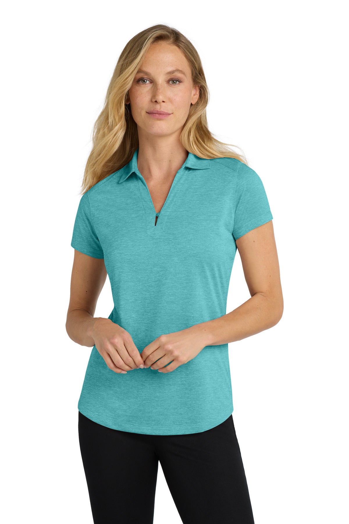 Port Authority Women's Digi Heather Performance Polo - Maui Blue