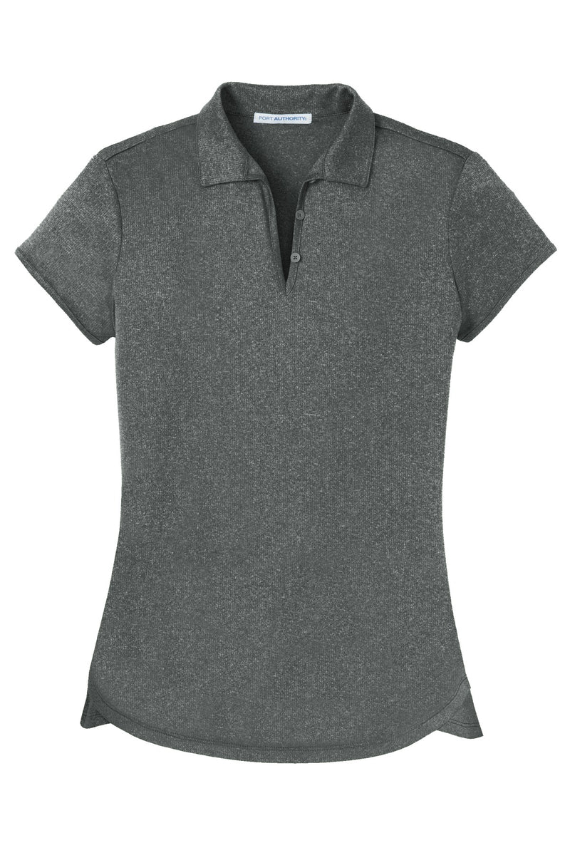 Port Authority Women's Trace Heather Polo - Charcoal Heather