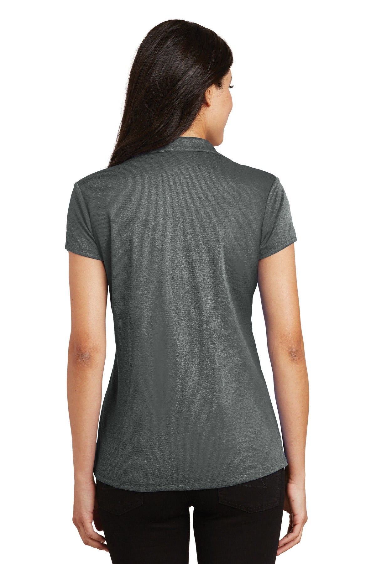 Port Authority Women's Trace Heather Polo - Charcoal Heather