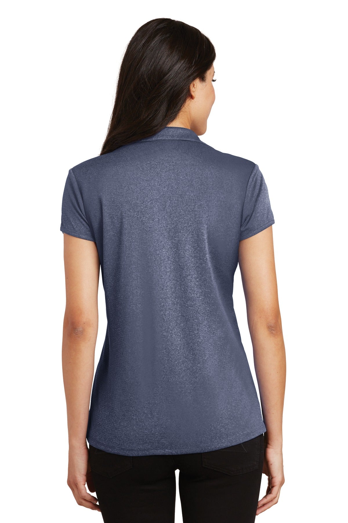 Port Authority Women's Trace Heather Polo - True Navy Heather