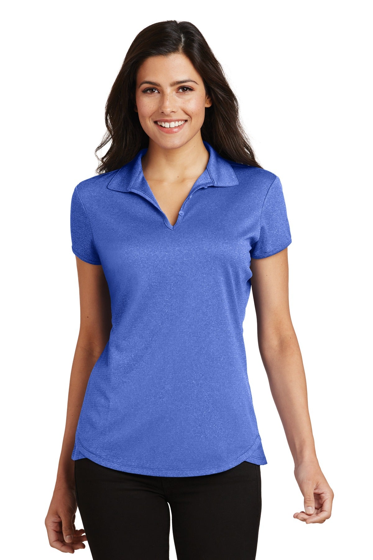 Port Authority Women's Trace Heather Polo - True Royal Heather