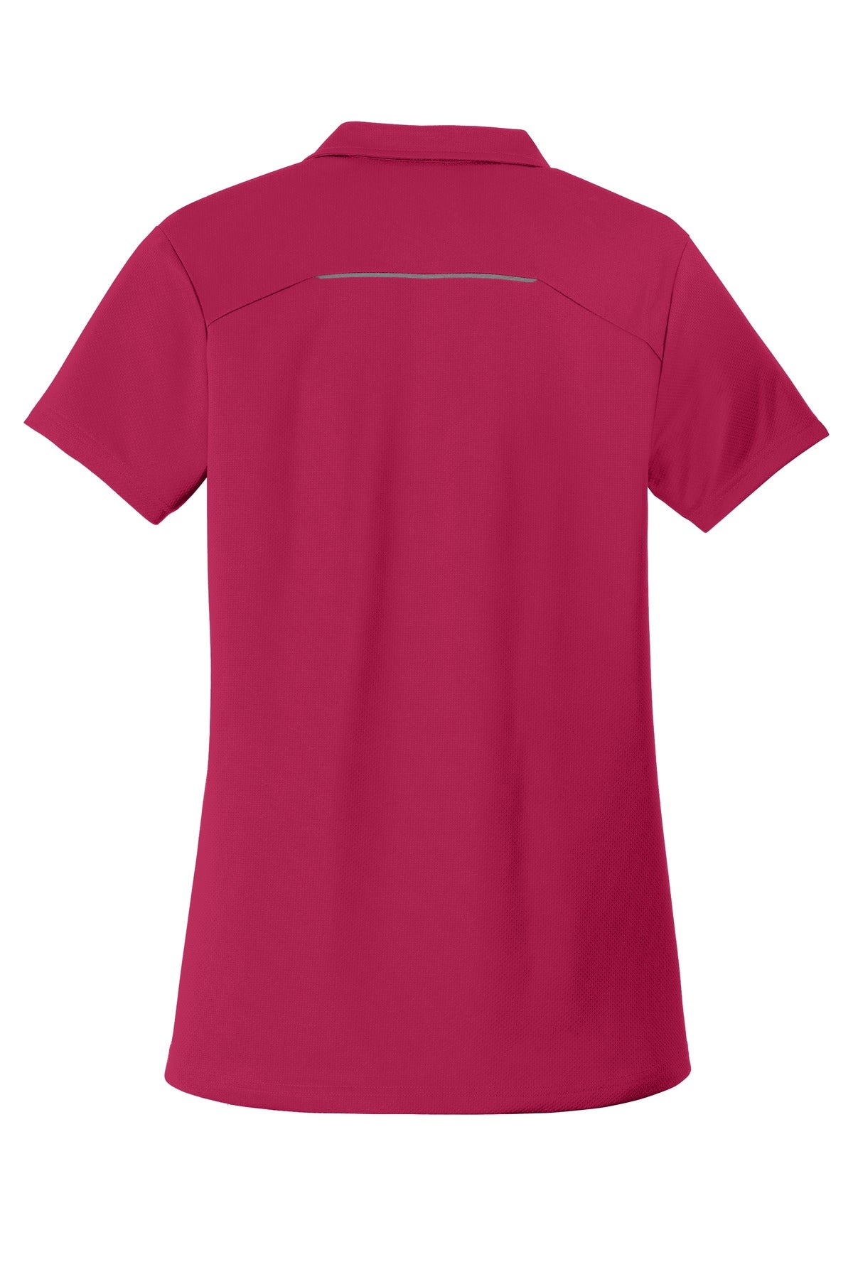 Port Authority Women's Pinpoint Mesh Zip Polo - Dark Fuchsia