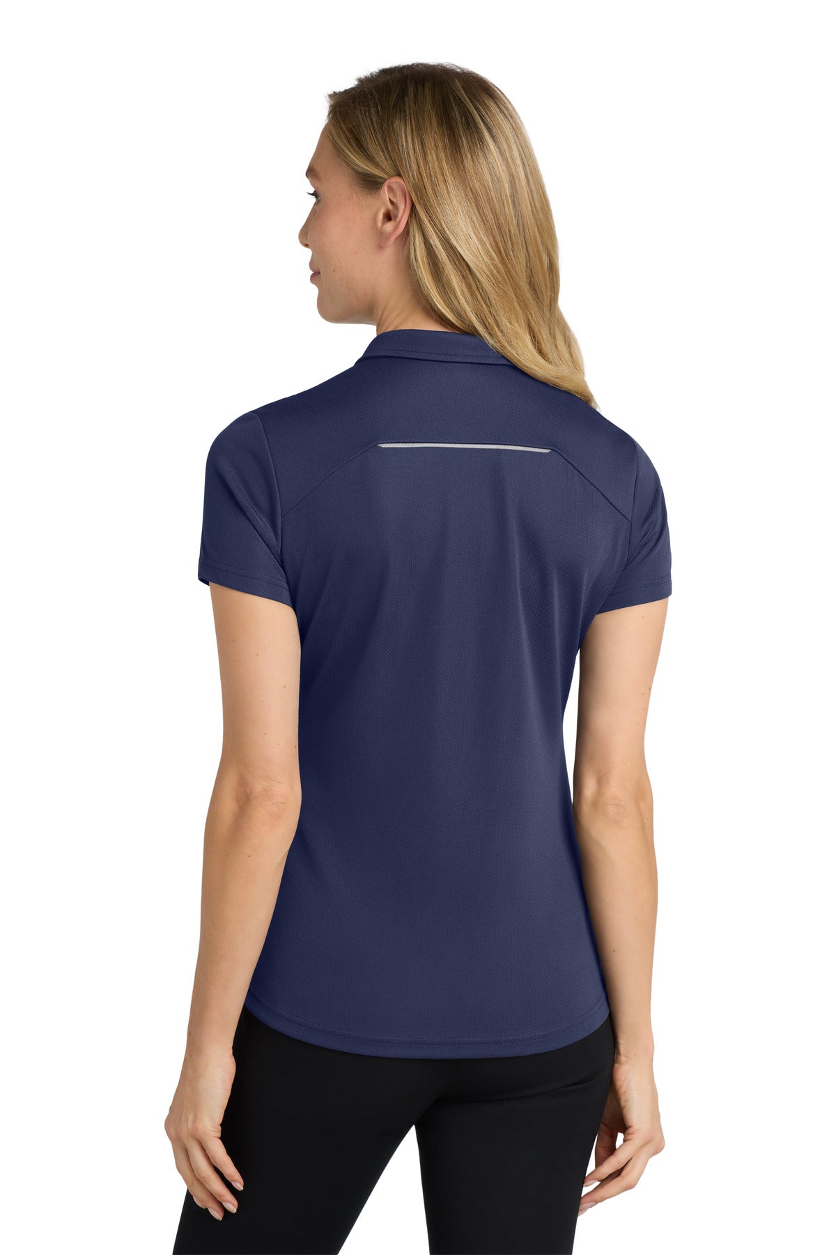 Port Authority Women's Pinpoint Mesh Zip Polo - True Navy
