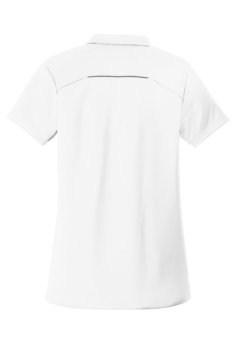 Port Authority Women's Pinpoint Mesh Zip Polo - White