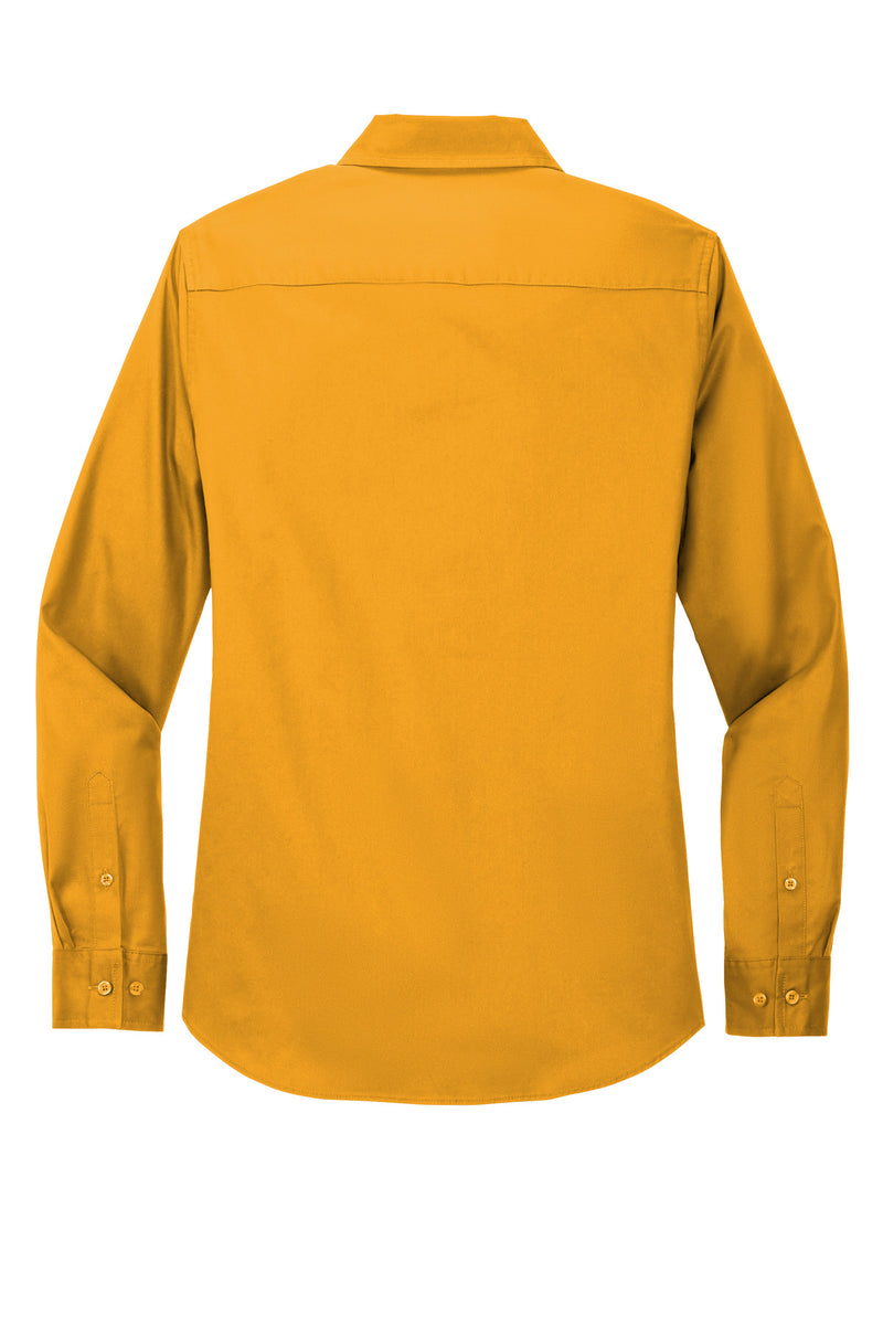 Port Authority Women's Long Sleeve Easy Care Shirt - Athletic Gold/ Light Stone