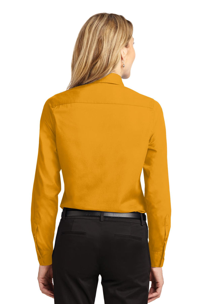 Port Authority Women's Long Sleeve Easy Care Shirt - Athletic Gold/ Light Stone