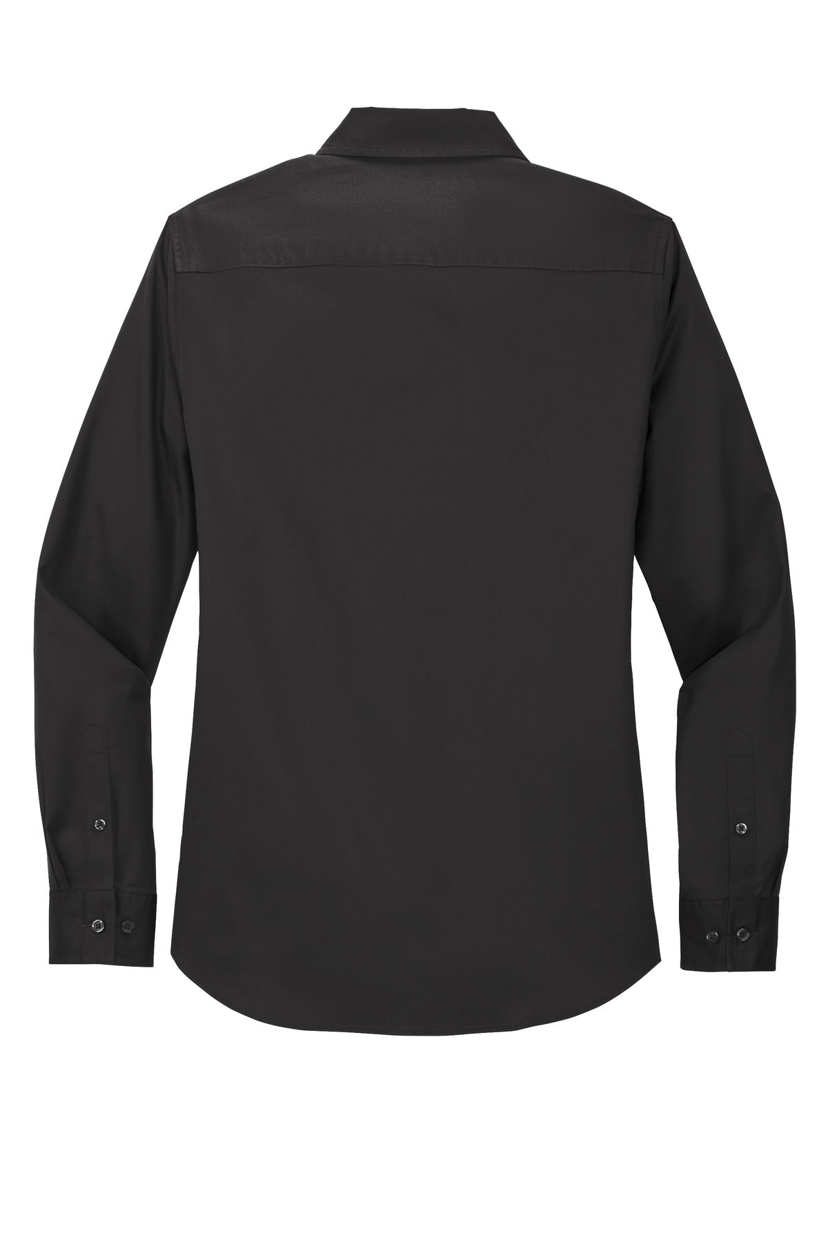 Port Authority Women's Long Sleeve Easy Care Shirt - Black/ Light Stone