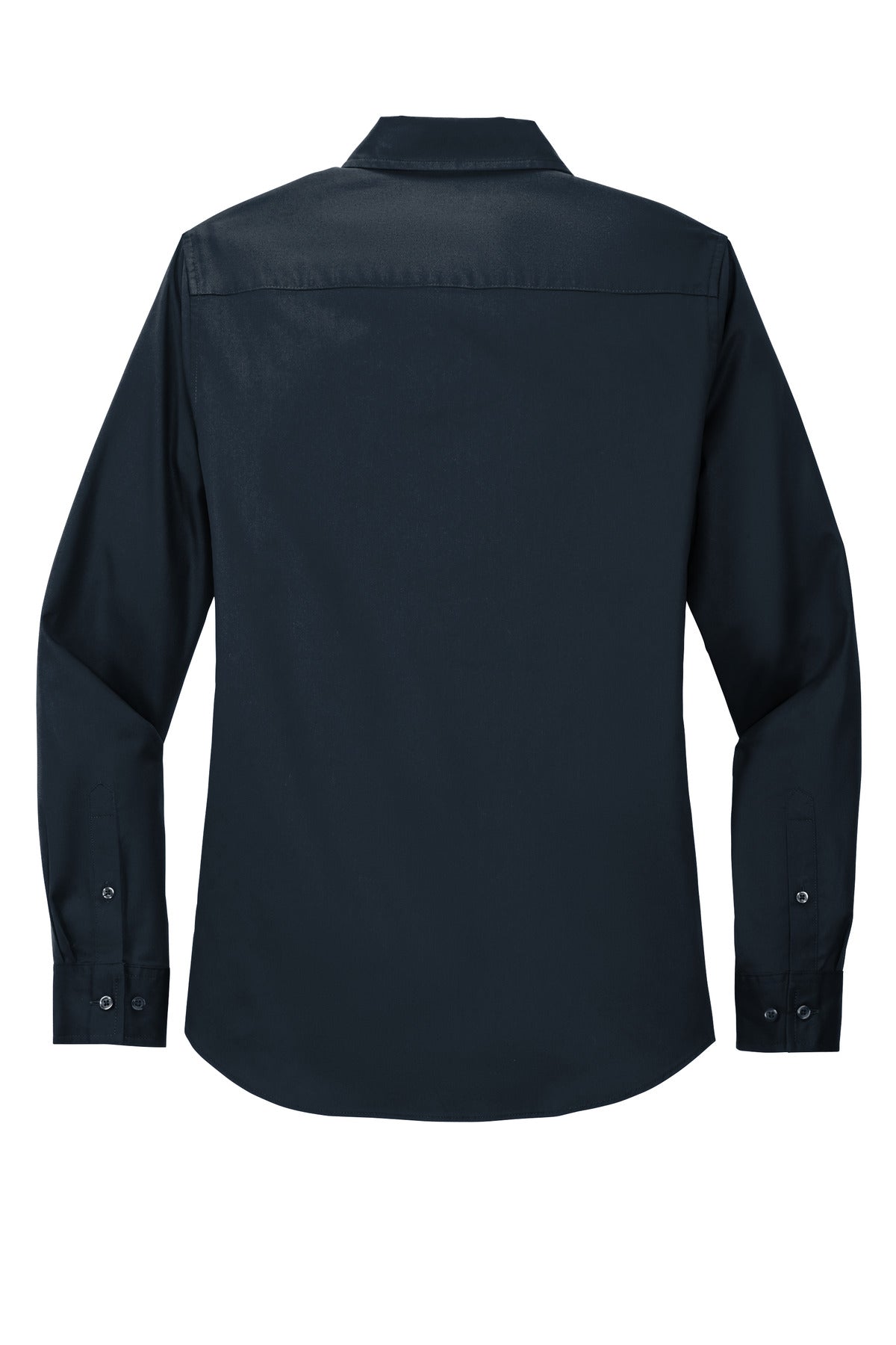 Port Authority Women's Long Sleeve Easy Care Shirt - Classic Navy/ Light Stone
