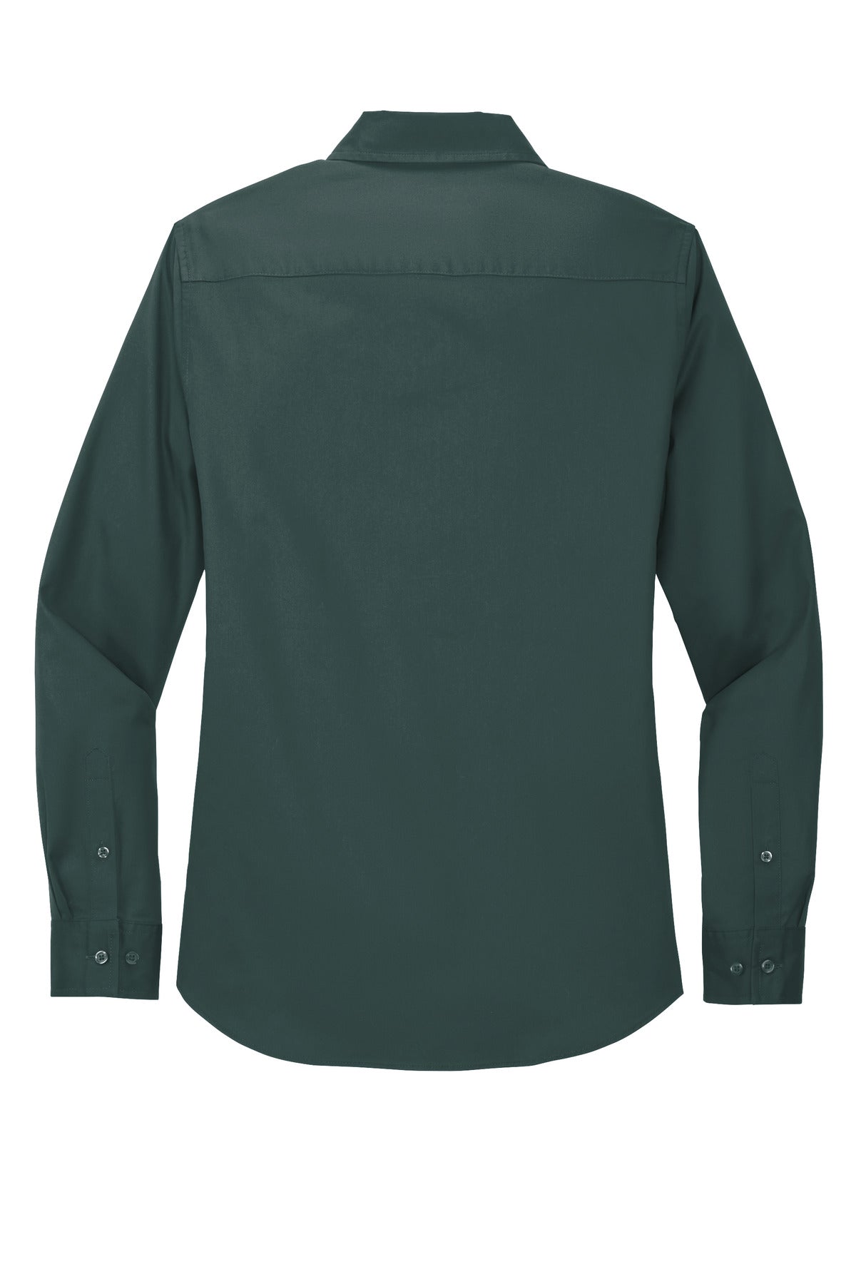 Port Authority Women's Long Sleeve Easy Care Shirt - Dark Green/ Navy