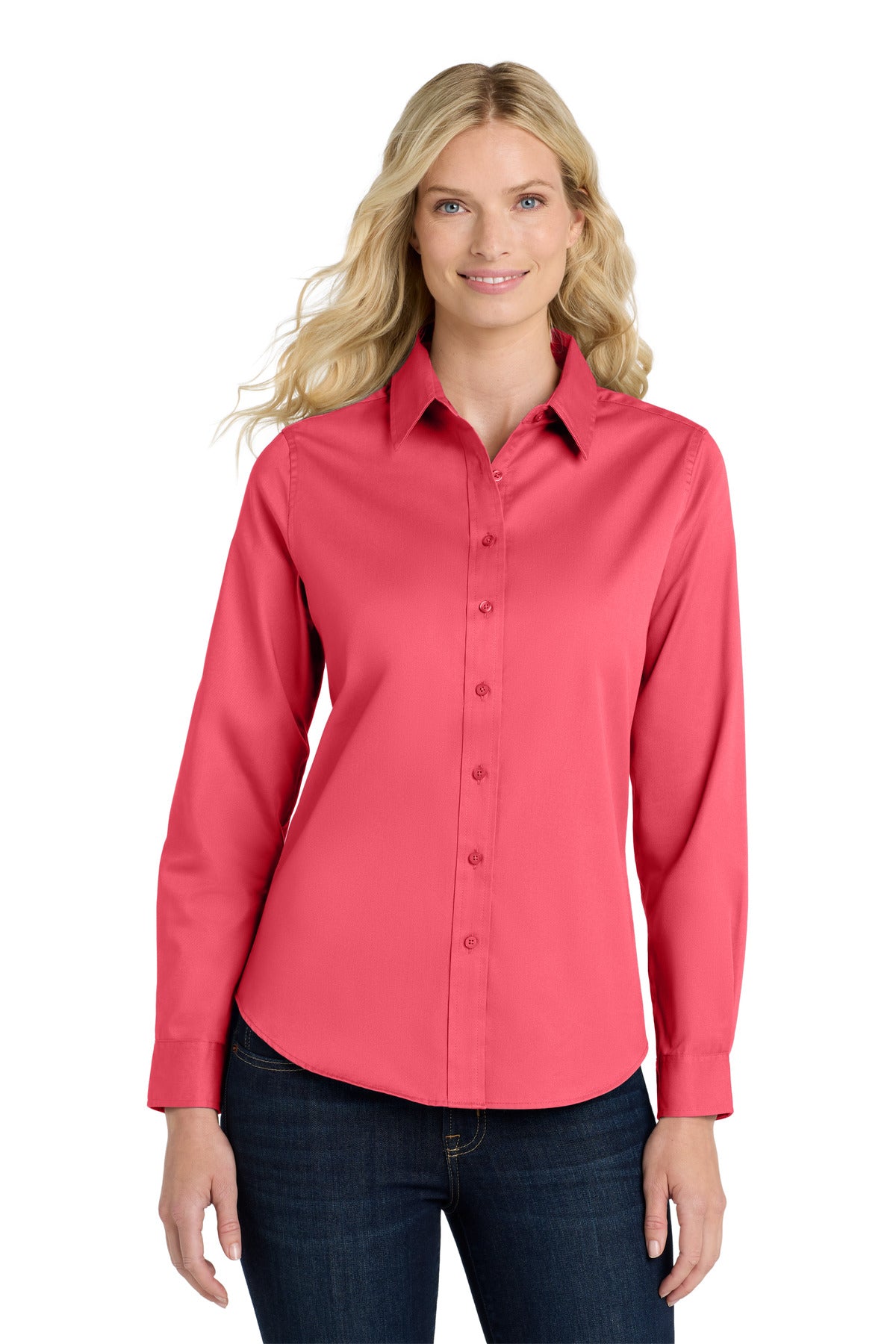 Port Authority Women's Long Sleeve Easy Care Shirt - Hibiscus