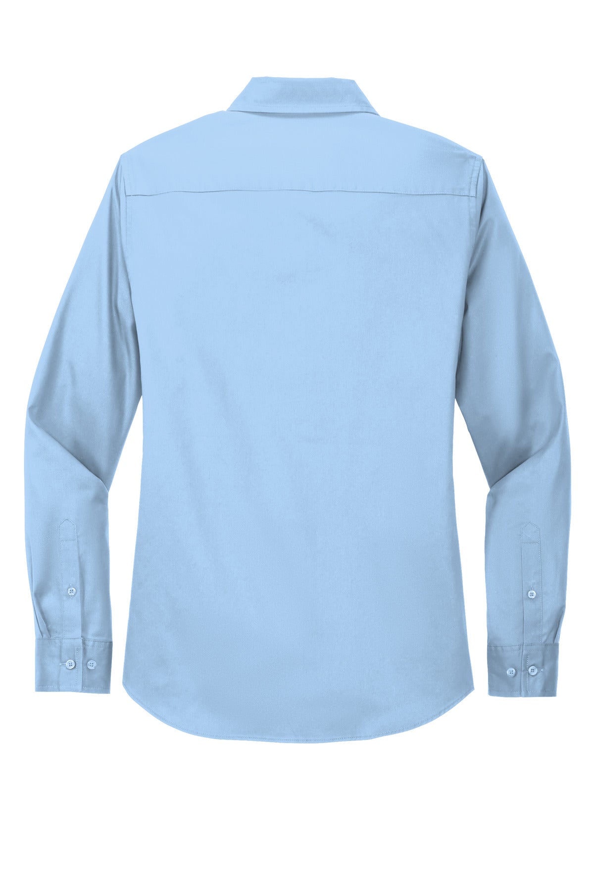 Port Authority Women's Long Sleeve Easy Care Shirt - Light Blue/ Light Stone