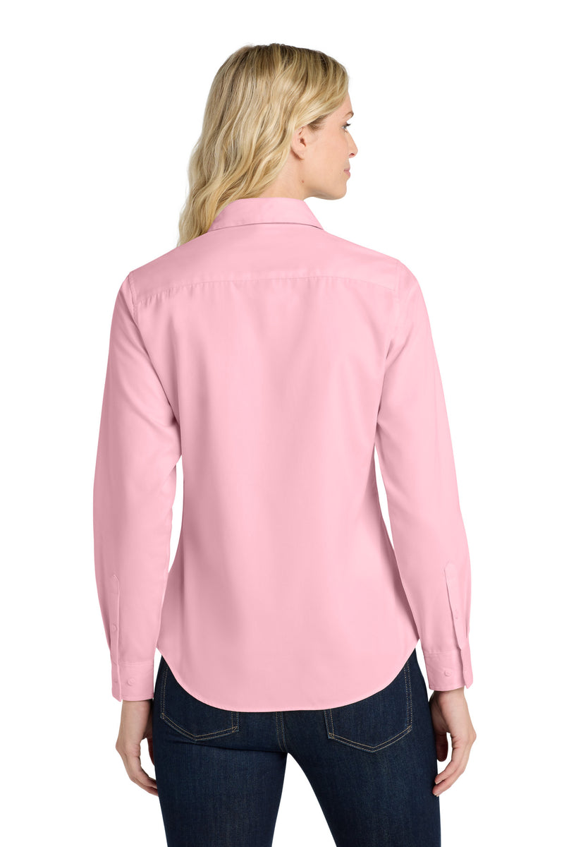 Port Authority Women's Long Sleeve Easy Care Shirt - Light Pink