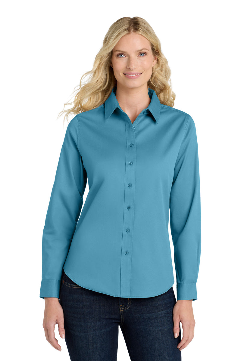 Port Authority Women's Long Sleeve Easy Care Shirt - Maui Blue