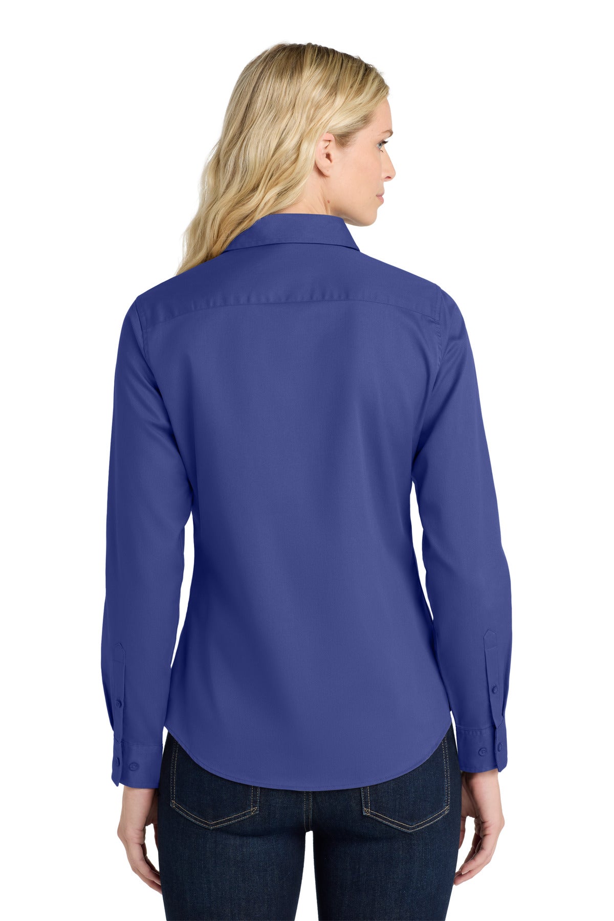 Port Authority Women's Long Sleeve Easy Care Shirt - Mediterranean Blue