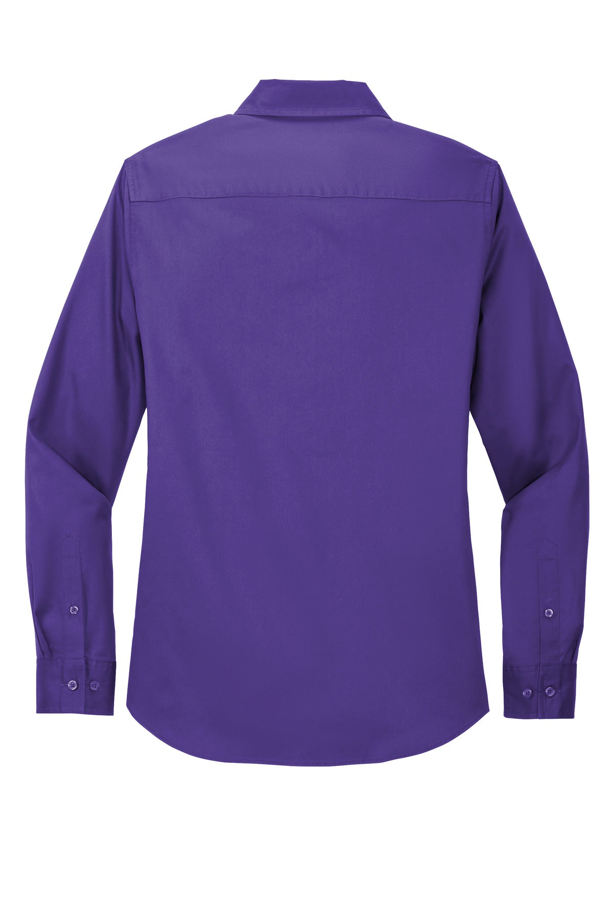 Port Authority Women's Long Sleeve Easy Care Shirt - Purple/ Light Stone