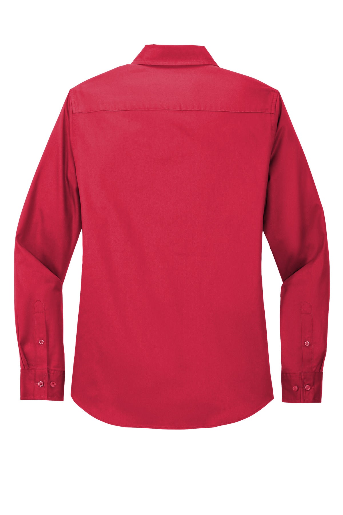 Port Authority Women's Long Sleeve Easy Care Shirt - Red/ Light Stone