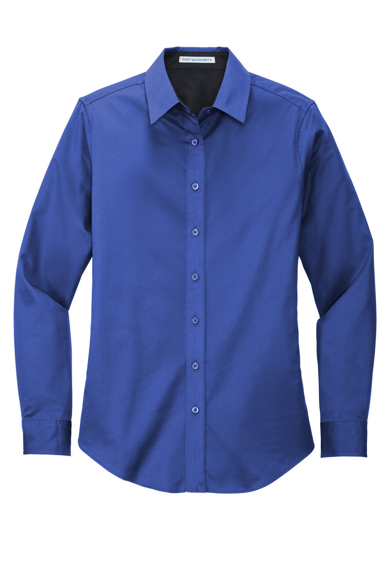 Port Authority Women's Long Sleeve Easy Care Shirt - Royal/ Classic Navy
