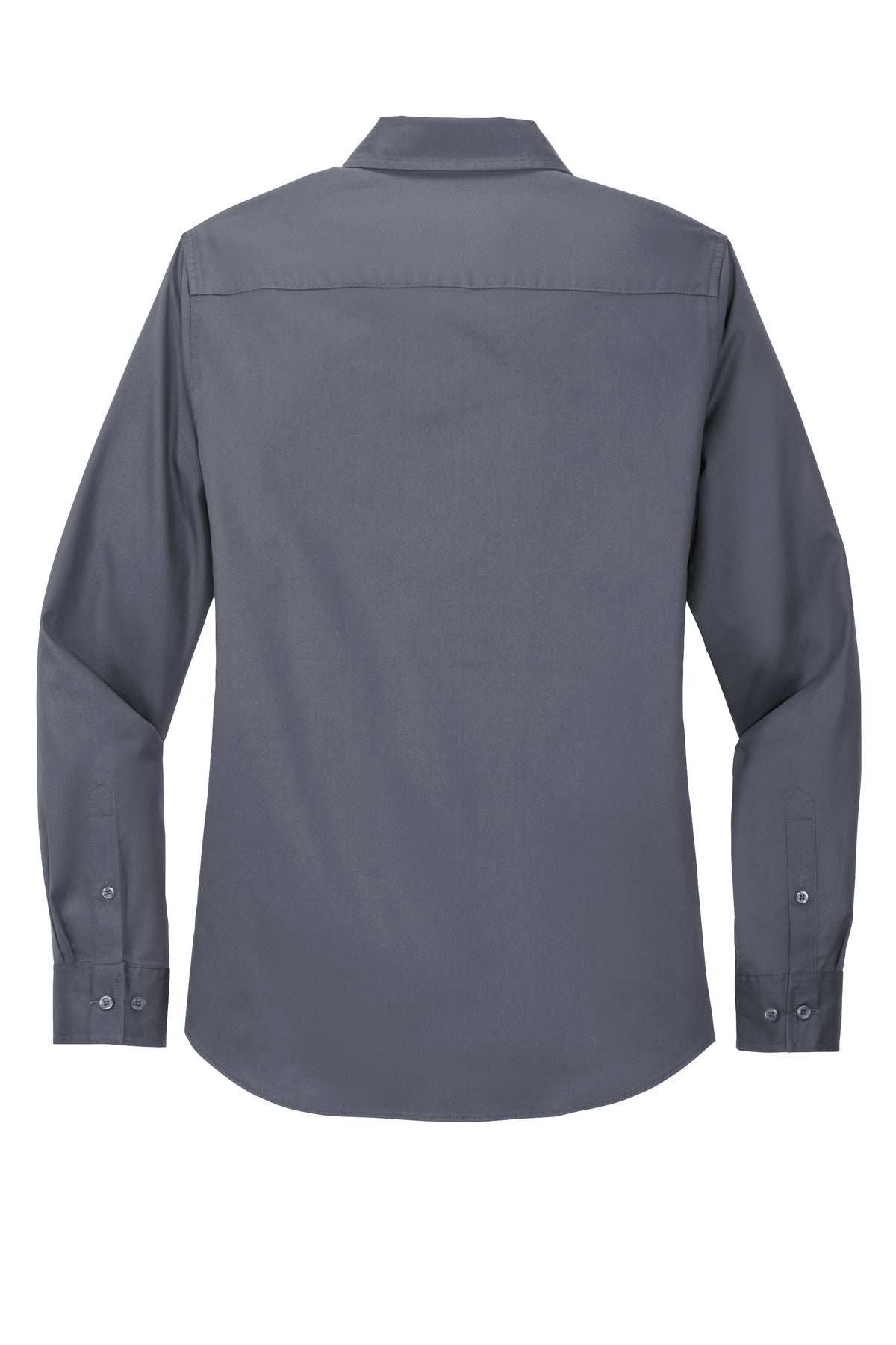 Port Authority Women's Long Sleeve Easy Care Shirt - Steel Grey/ Light Stone