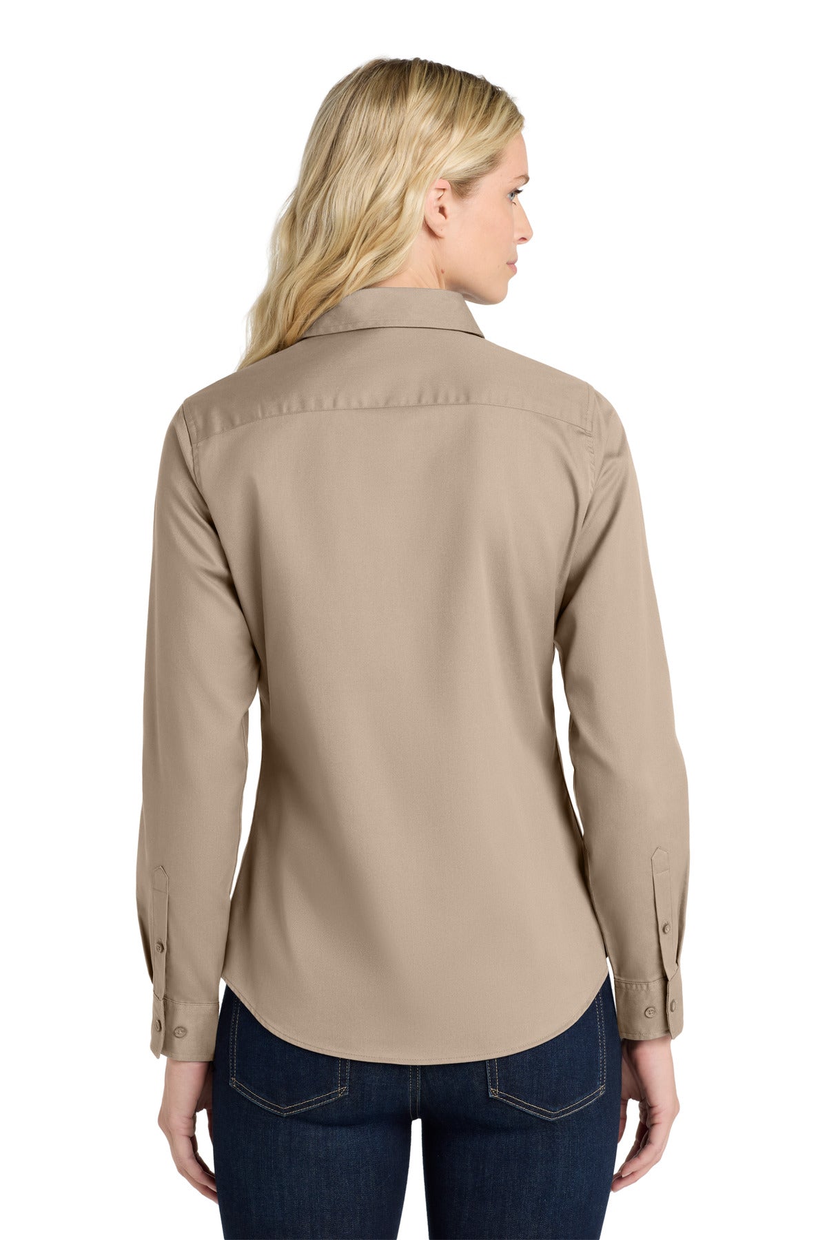 Port Authority Women's Long Sleeve Easy Care Shirt - Stone