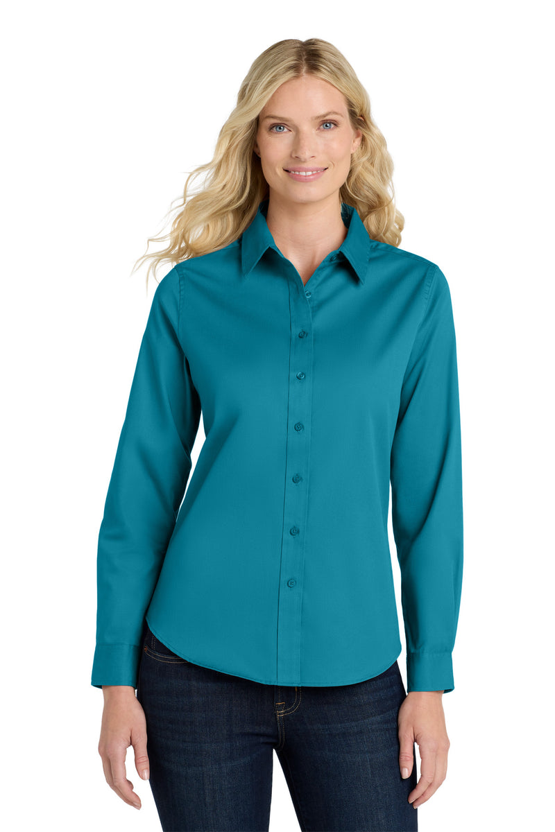 Port Authority Women's Long Sleeve Easy Care Shirt - Teal Green