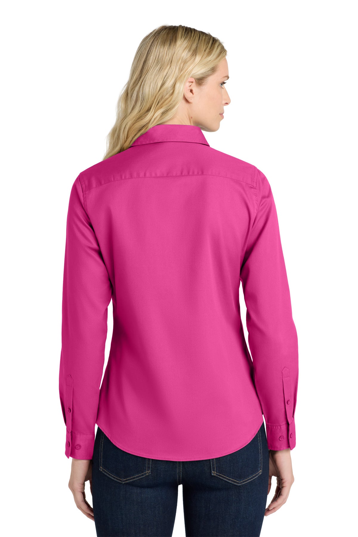 Port Authority Women's Long Sleeve Easy Care Shirt - Tropical Pink
