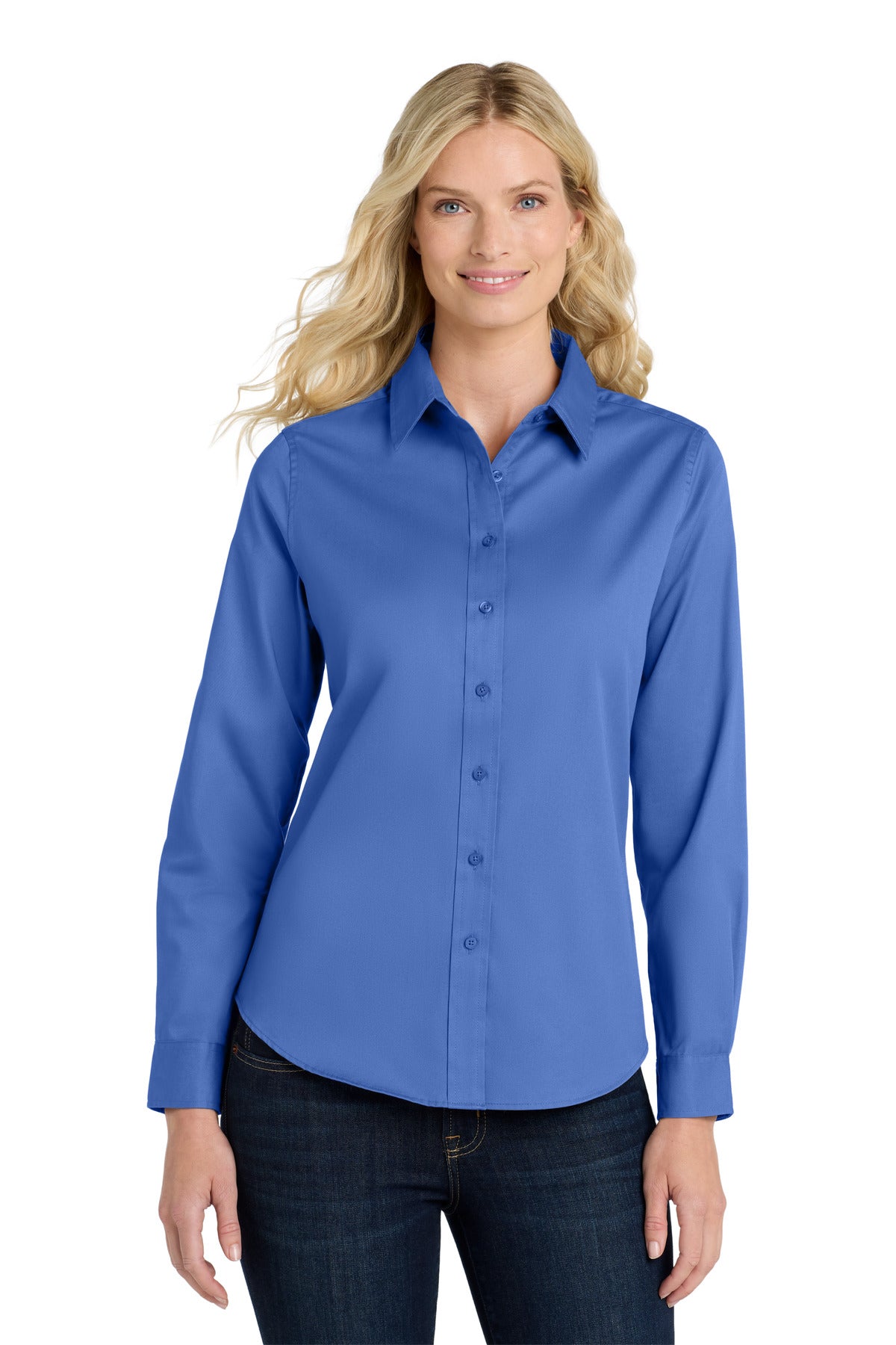 Port Authority Women's Long Sleeve Easy Care Shirt - Ultramarine Blue