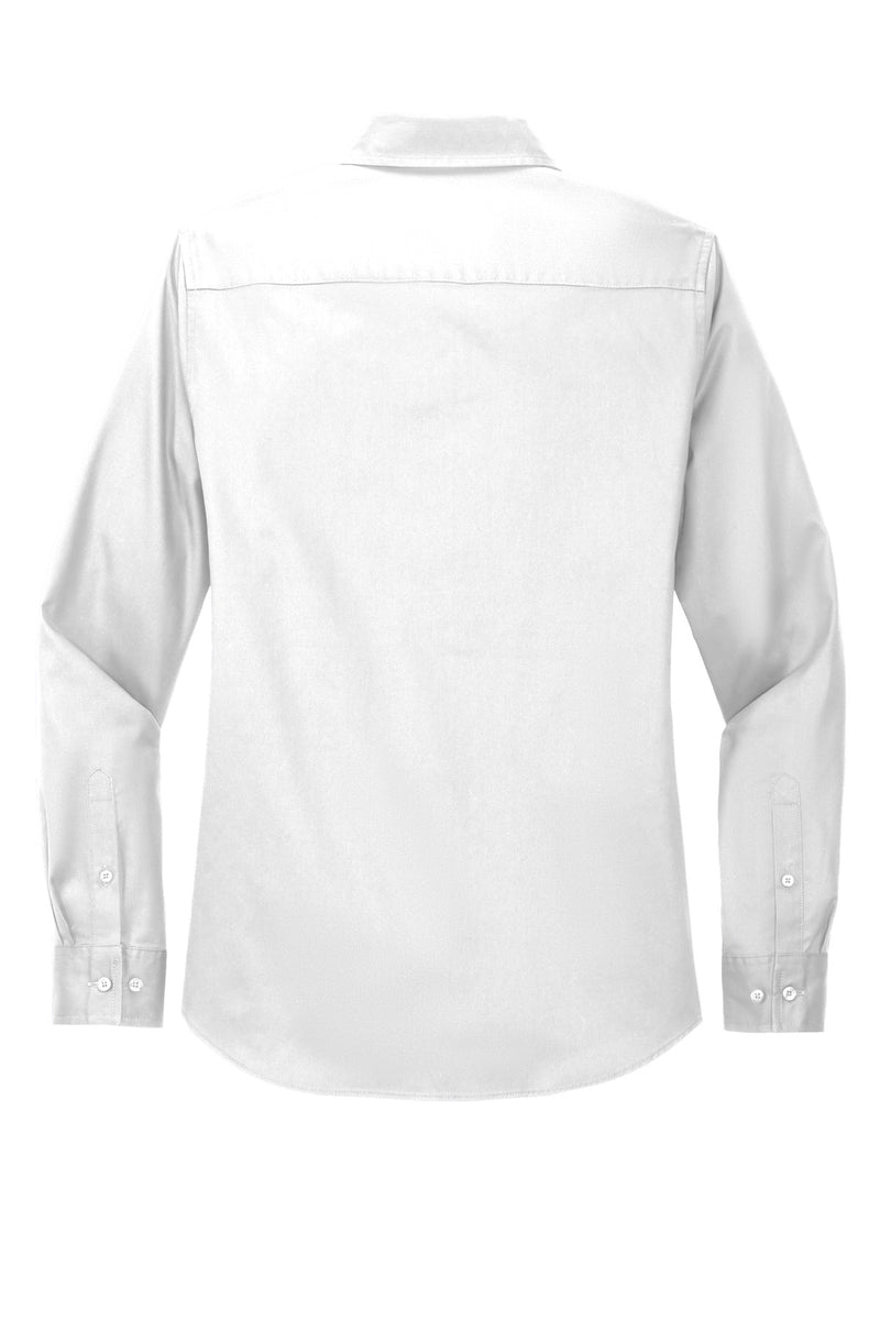 Port Authority Women's Long Sleeve Easy Care Shirt - White/ Light Stone