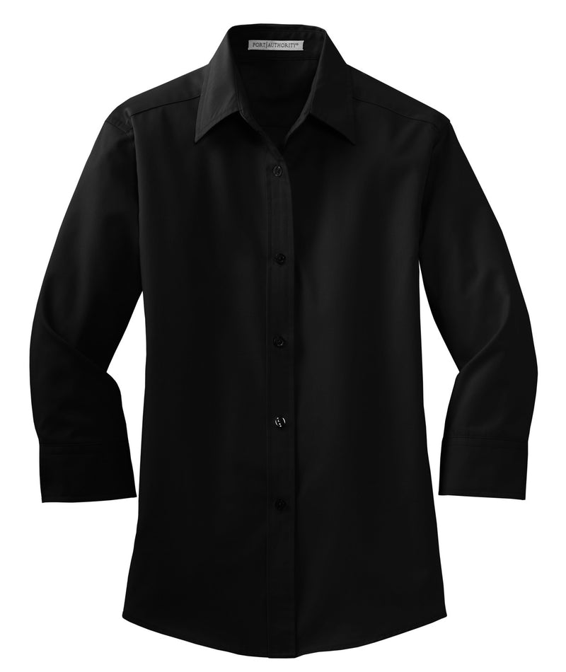 Port Authority Women's 3/4-Sleeve Easy Care Shirt - Black