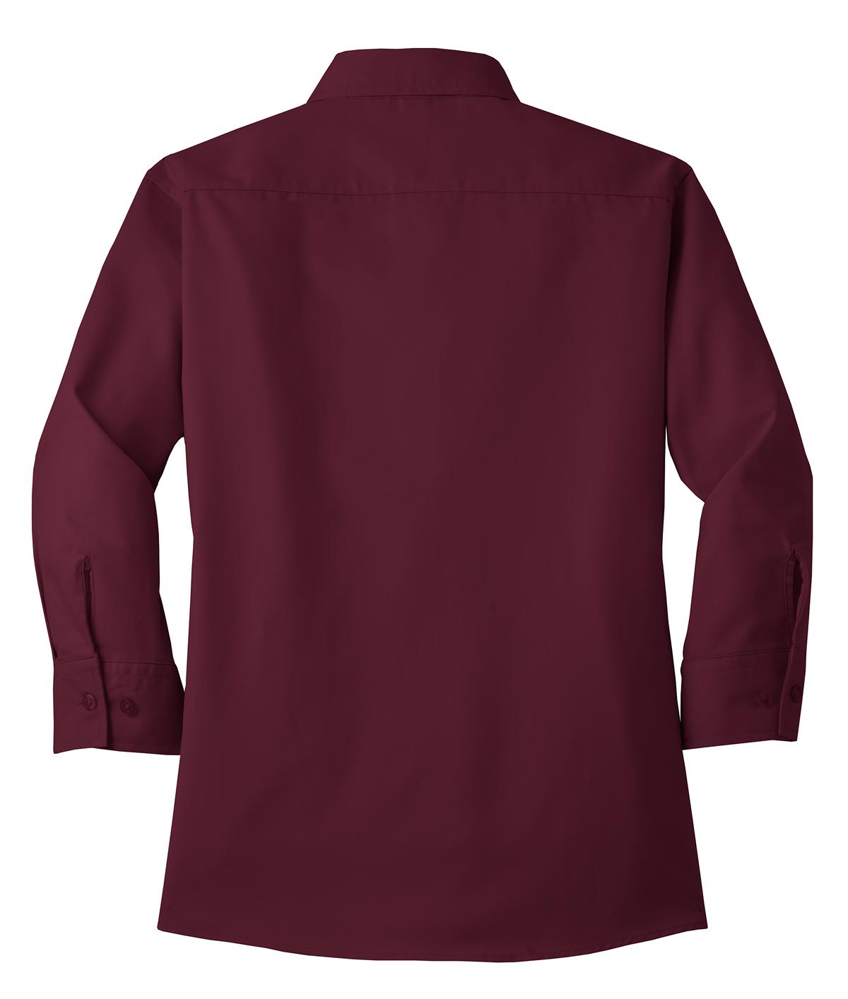 Port Authority Women's 3/4-Sleeve Easy Care Shirt - Burgundy
