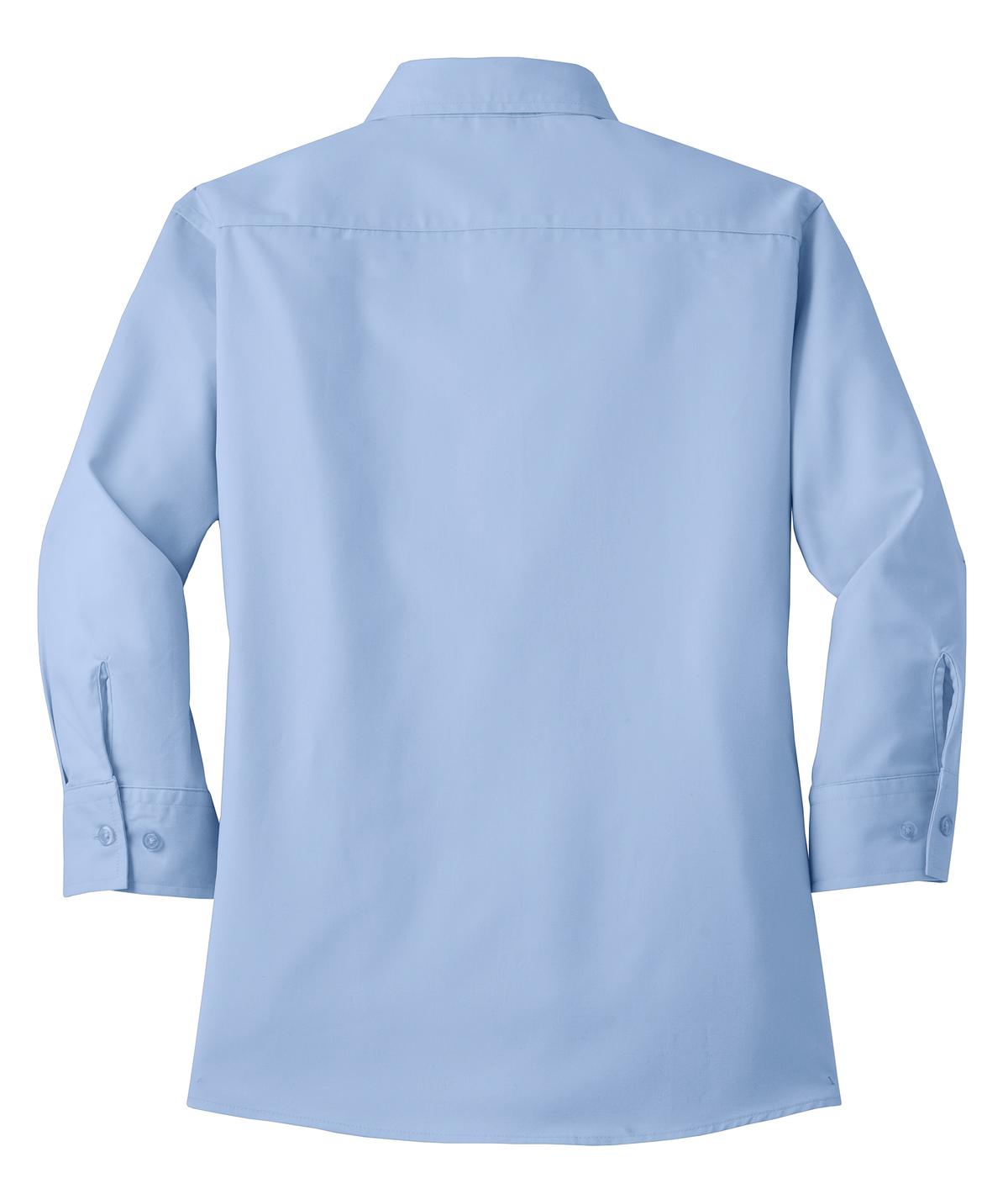 Port Authority Women's 3/4-Sleeve Easy Care Shirt - Light Blue