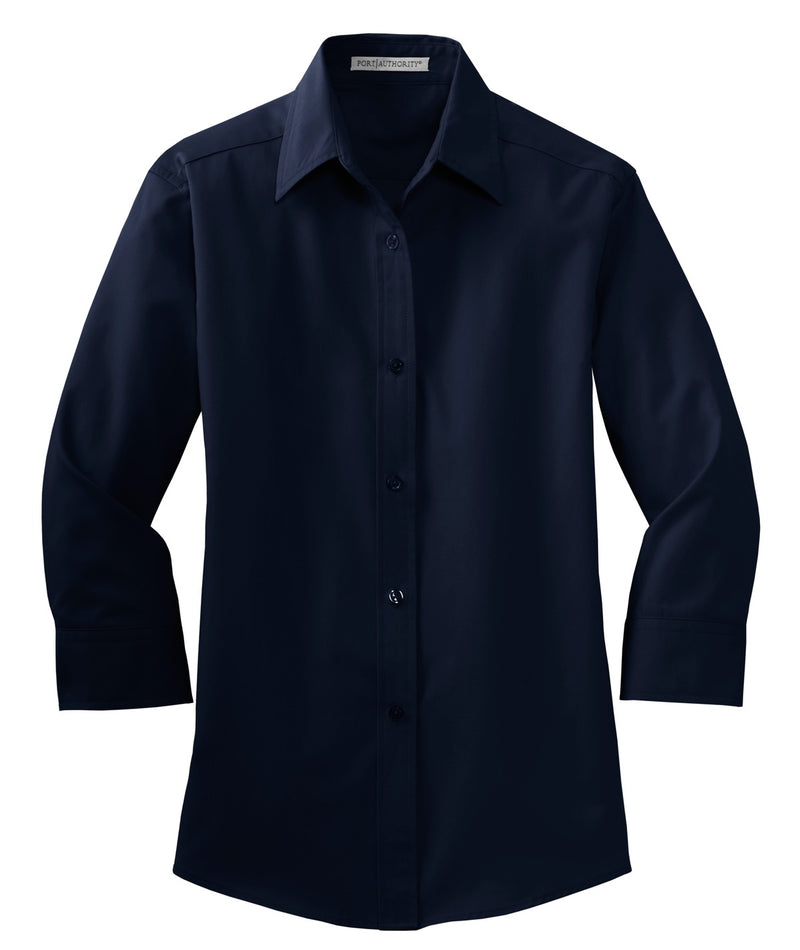 Port Authority Women's 3/4-Sleeve Easy Care Shirt - Navy