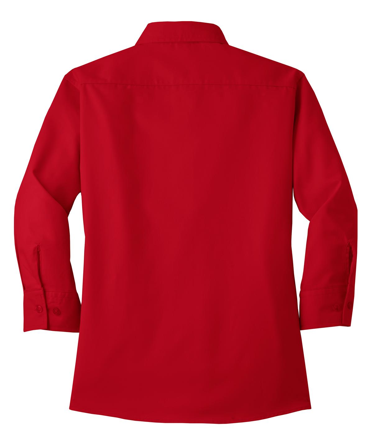 Port Authority Women's 3/4-Sleeve Easy Care Shirt - Red