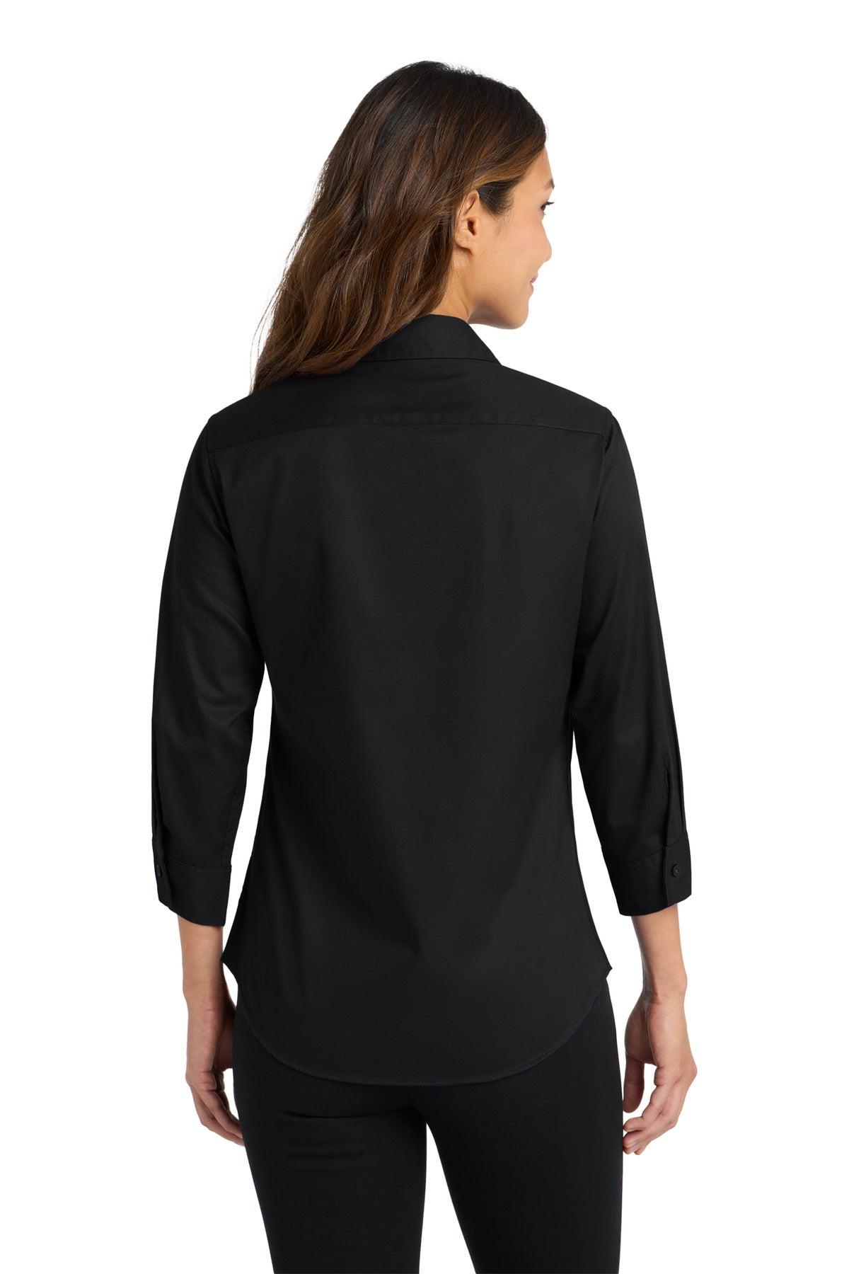 Port Authority Women's 3/4-Sleeve Easy Care Shirt - Black