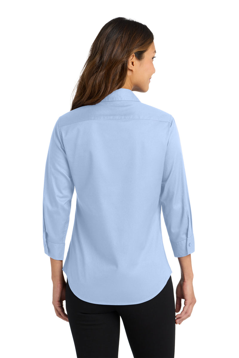 Port Authority Women's 3/4-Sleeve Easy Care Shirt - Light Blue