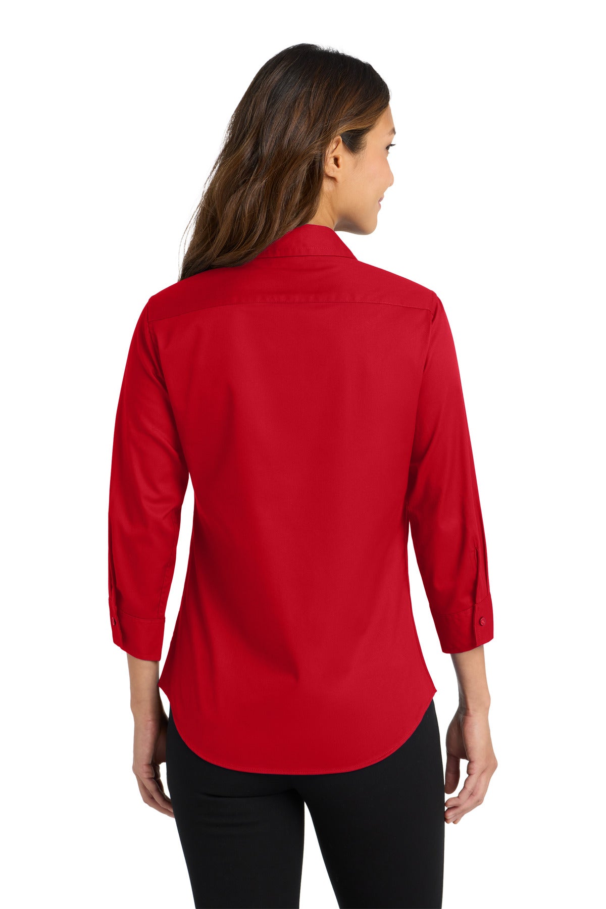 Port Authority Women's 3/4-Sleeve Easy Care Shirt - Red