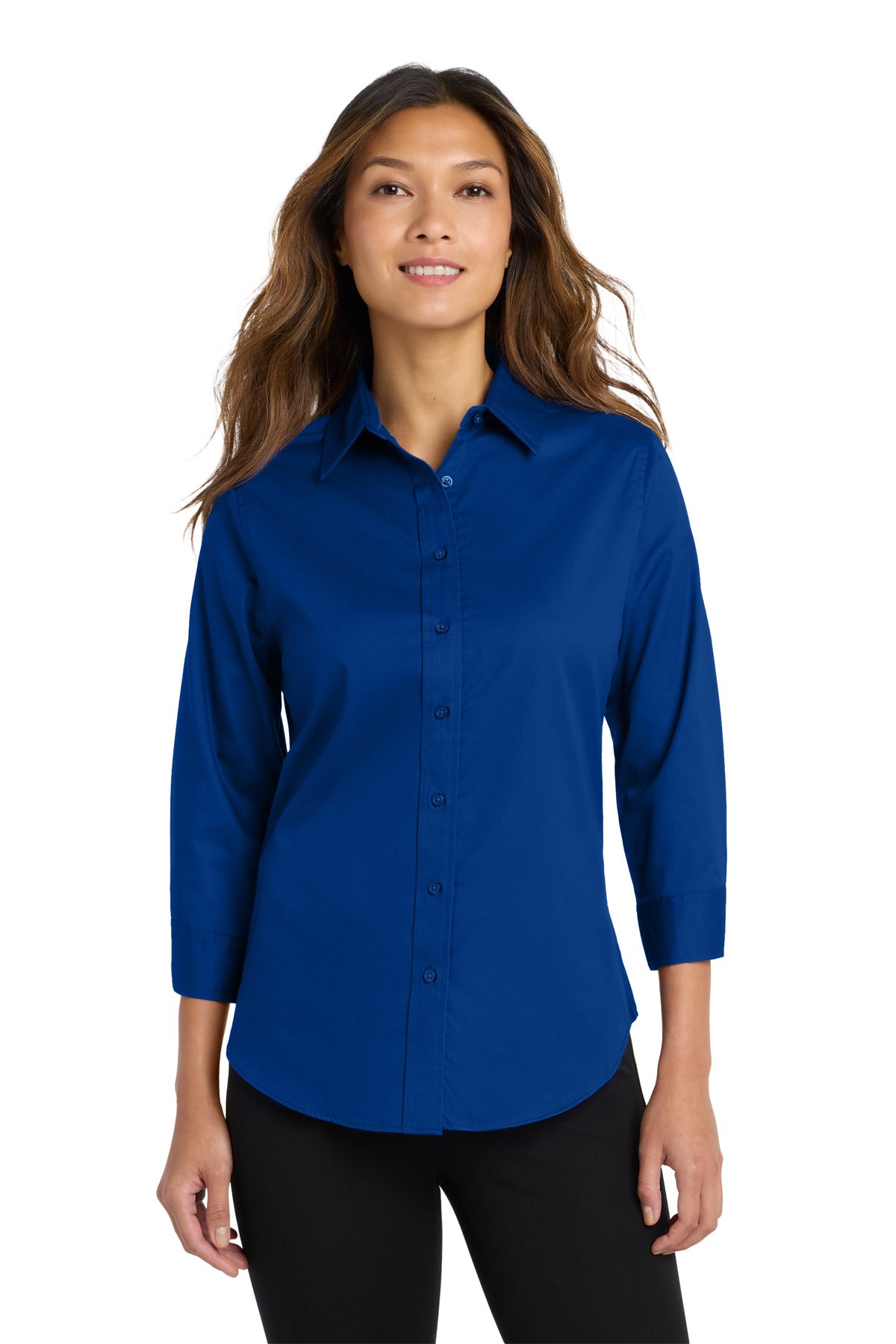 Port Authority Women's 3/4-Sleeve Easy Care Shirt - Royal