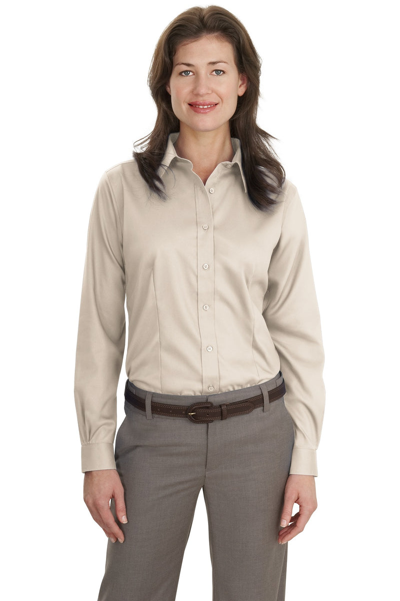 Port Authority Ladies Non-Iron Twill Shirt - Light Stone