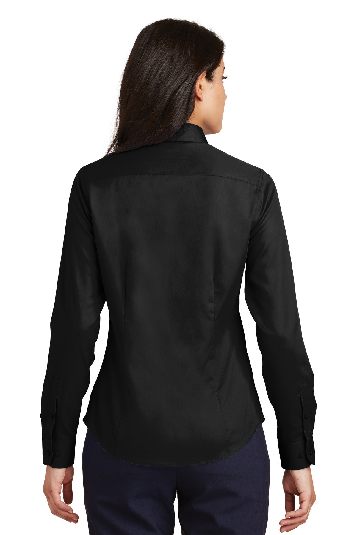 Port Authority Ladies Non-Iron Twill Shirt - Black