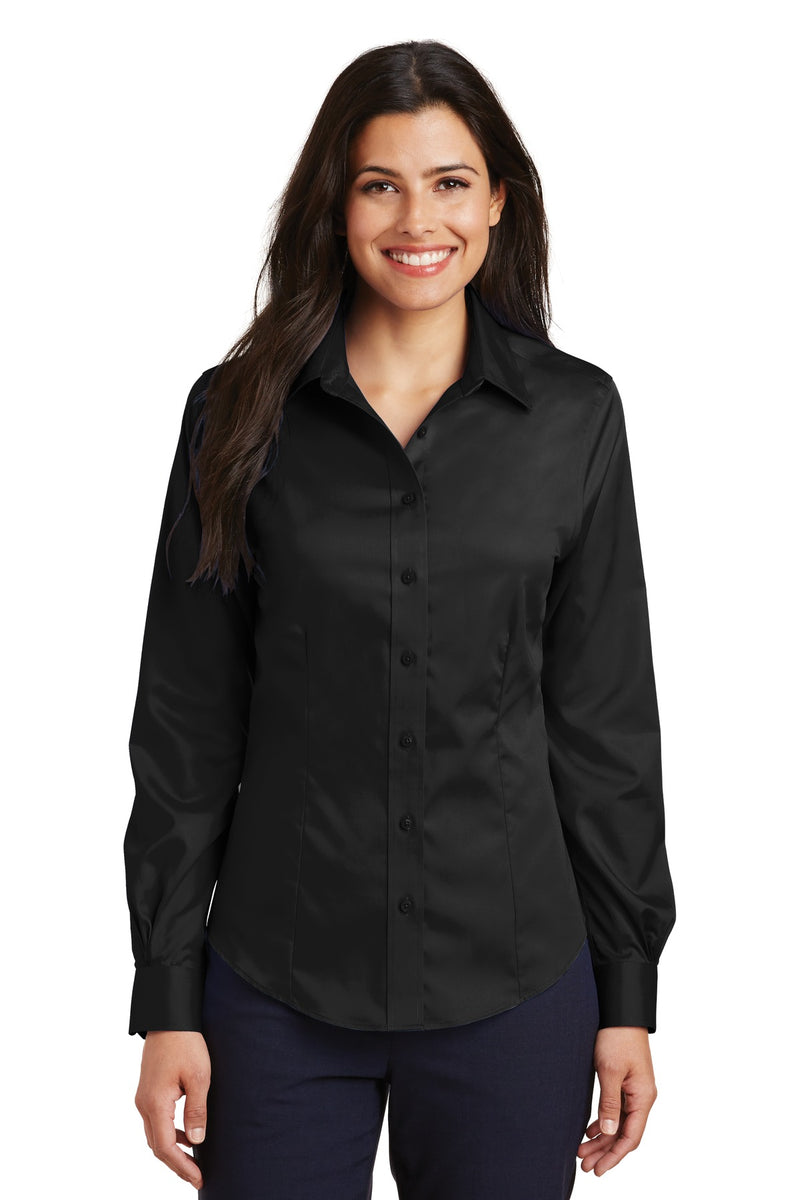 Port Authority Ladies Non-Iron Twill Shirt - Black