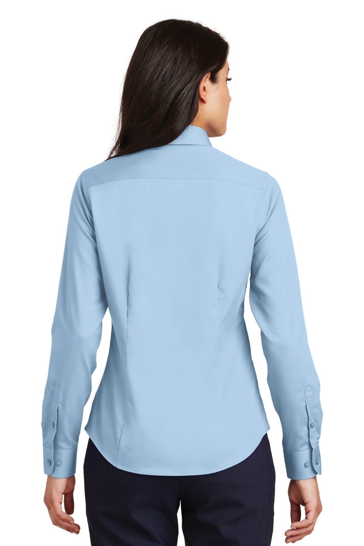 Port Authority Ladies Non-Iron Twill Shirt - Sky Blue