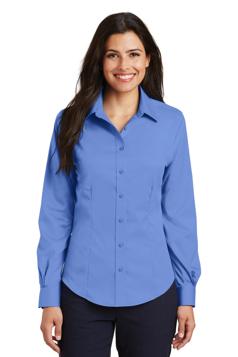 Port Authority Ladies Non-Iron Twill Shirt - Ultramarine Blue